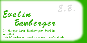 evelin bamberger business card